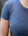 Willow Equestrian Seamless Short Sleeve Tee Shirt Denim