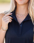 Willow Equestrian Breeze Sleeveless Convertible Sun Shirt Navy