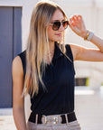 Willow Equestrian Breeze Sleeveless Convertible Sun Shirt Navy