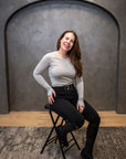 Willow Equestrian Seamless Long Sleeve Shirt Light Grey