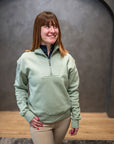 Willow Equestrian Quarter Zip Sweatshirt Sage