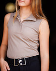 Willow Equestrian Breeze Sleeveless Convertible Sun Shirt Mocha