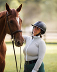Willow Equestrian Breeze Classic Show Shirt Grey/White