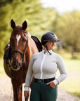 Willow Equestrian Breeze Classic Show Shirt Grey/White