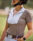 Willow Equestrian Breeze Short Sleeve Show Shirt Mocha