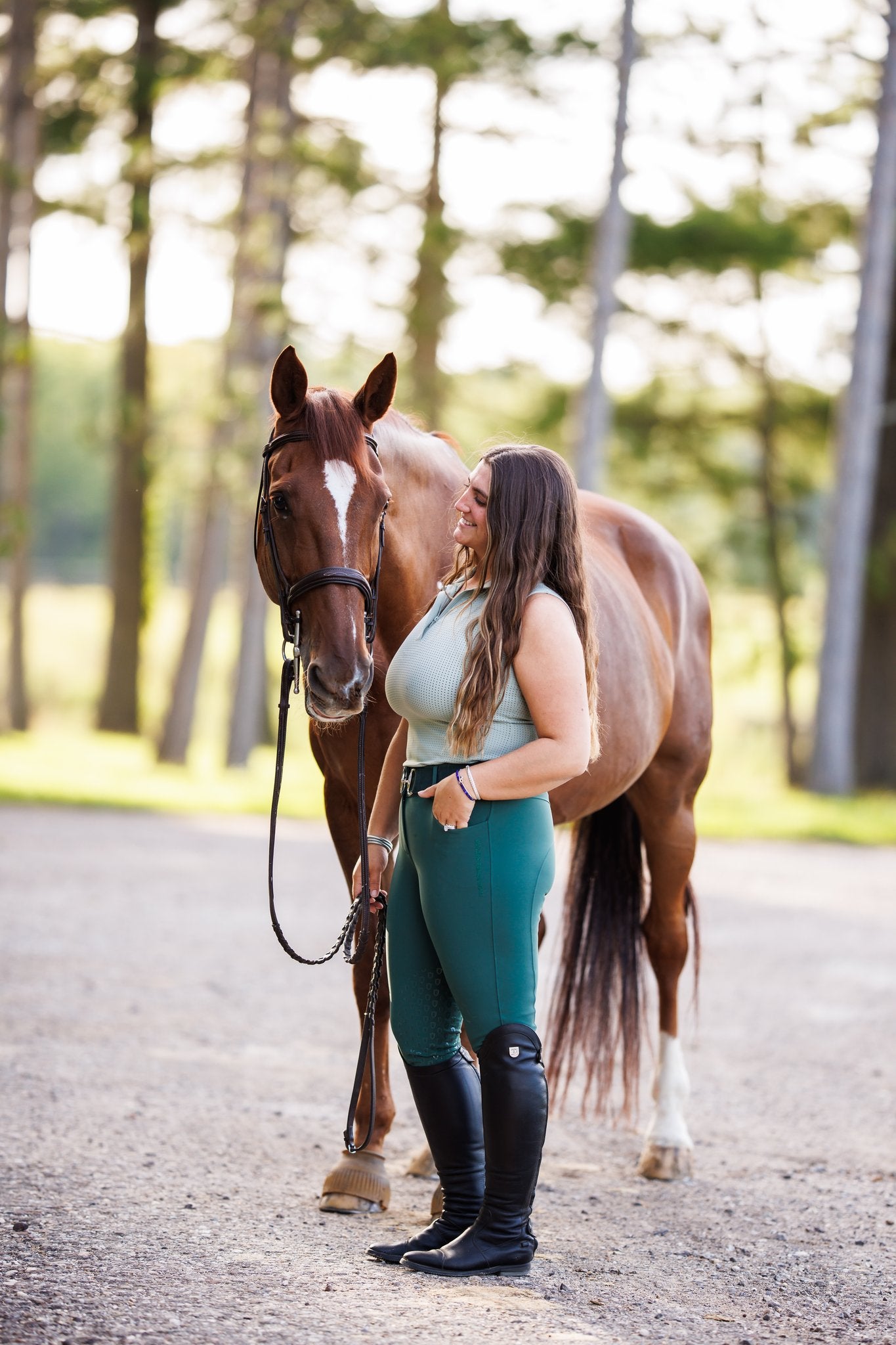 Willow Equestrian Luxe Breech Hunter Green