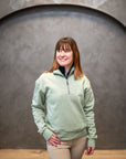 Willow Equestrian Quarter Zip Sweatshirt Sage