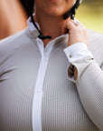 Willow Equestrian Breeze Classic Show Shirt Grey/White