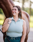 Willow Equestrian Breeze Sleeveless Convertible Sun Shirt Sage