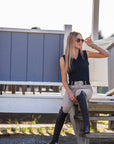 Willow Equestrian Breeze Sleeveless Convertible Sun Shirt Navy