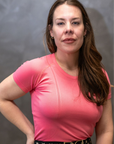 Willow Equestrian Seamless Short Sleeve Tee Shirt Hot Pink