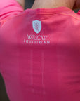Willow Equestrian Seamless Short Sleeve Tee Shirt Hot Pink