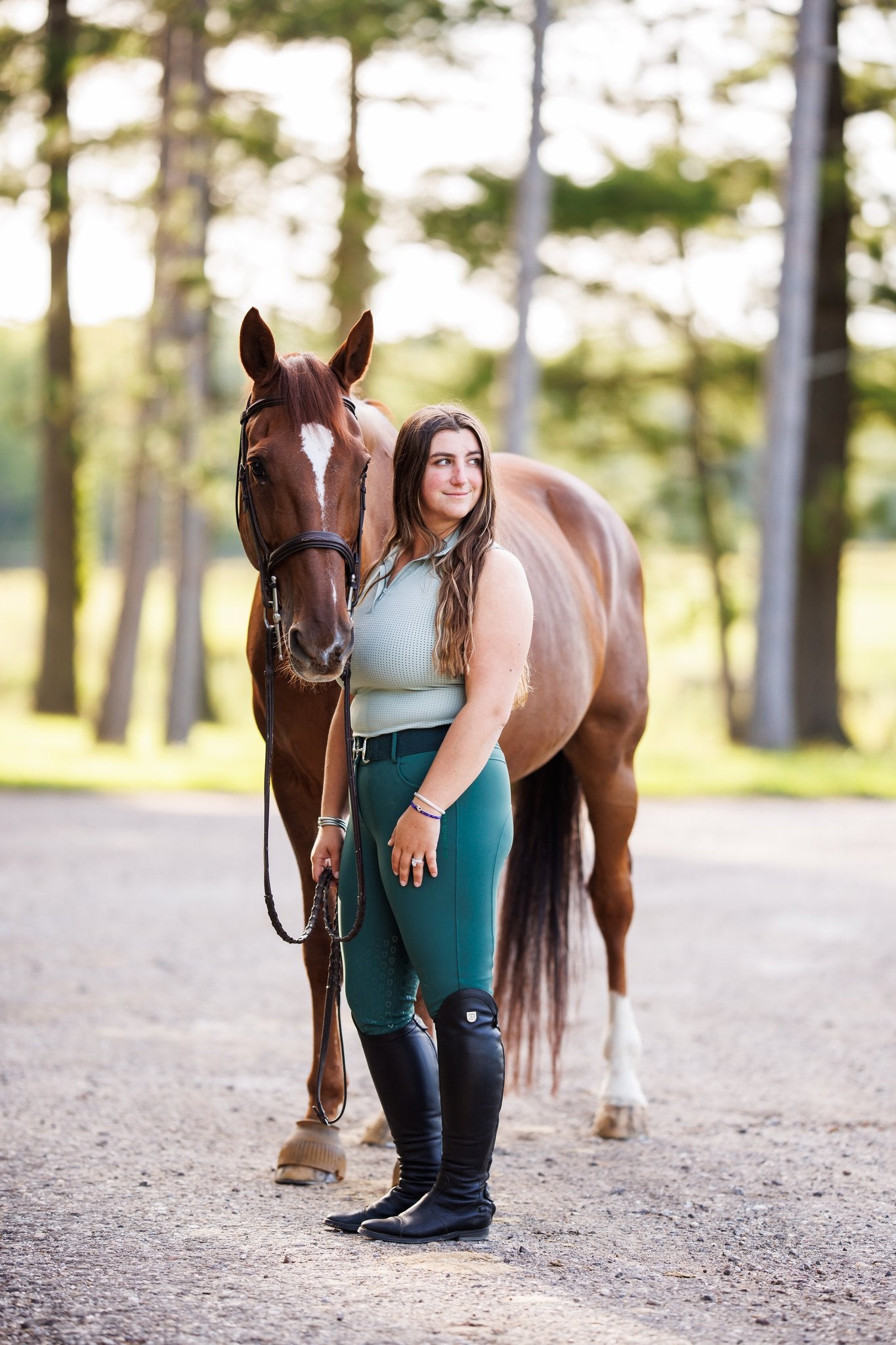 Willow Equestrian Luxe Breech Hunter Green