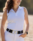 Willow Equestrian Breeze Sleeveless Convertible Sun Shirt White