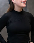 Willow Equestrian Ribbed Mock Neck Shirt