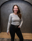 Willow Equestrian Seamless Long Sleeve Shirt Light Grey