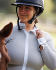 Willow Equestrian Breeze Classic Show Shirt Grey/White