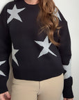 Lucky Stars Knit Sweater Black/Grey Stars