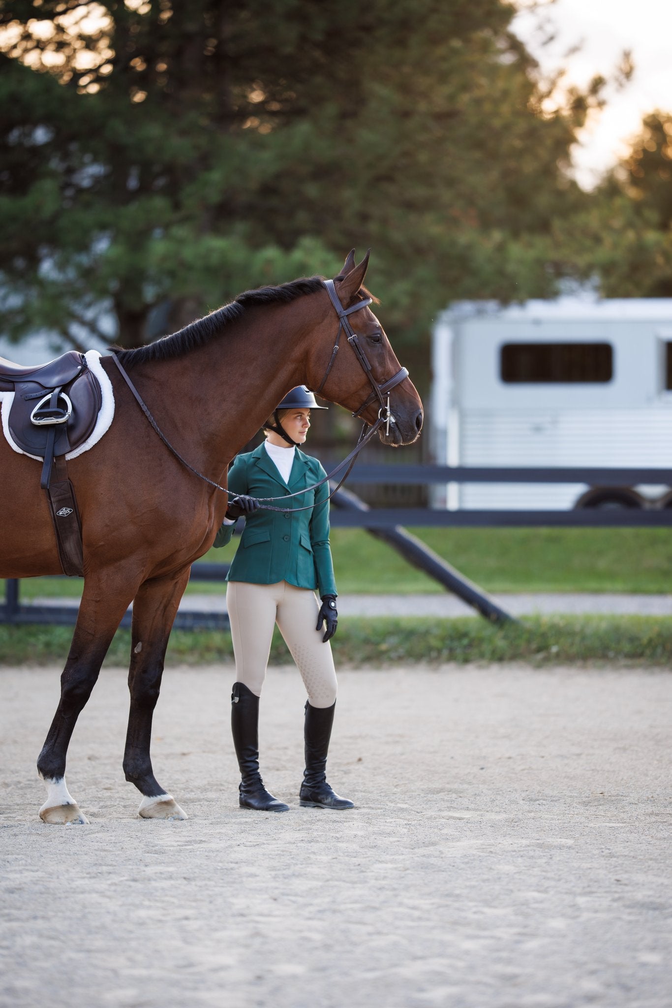 Willow Equestrian Luxe Show Jacket Hunter Green