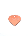 Engraved Rose Gold Small Heart Tag