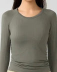 Willow Equestrian Seamless Long Sleeve Shirt Olive