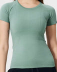 Willow Equestrian Seamless Short Sleeve Tee Shirt Spearmint