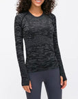 Willow Equestrian Seamless Long Sleeve Shirt Dark Heathered Grey