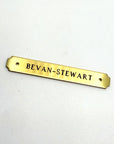 Engraved Brass Square Saddle Plate