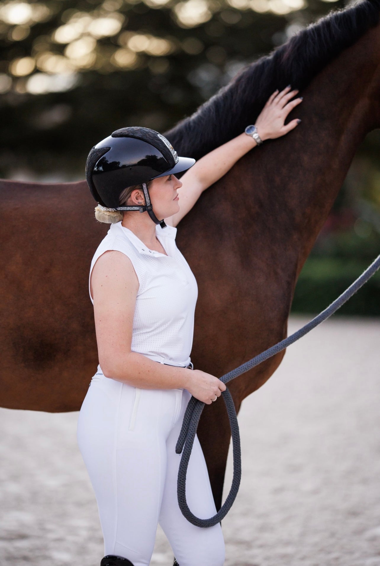 Willow Equestrian Breeze Sleeveless Convertible Sun Shirt White