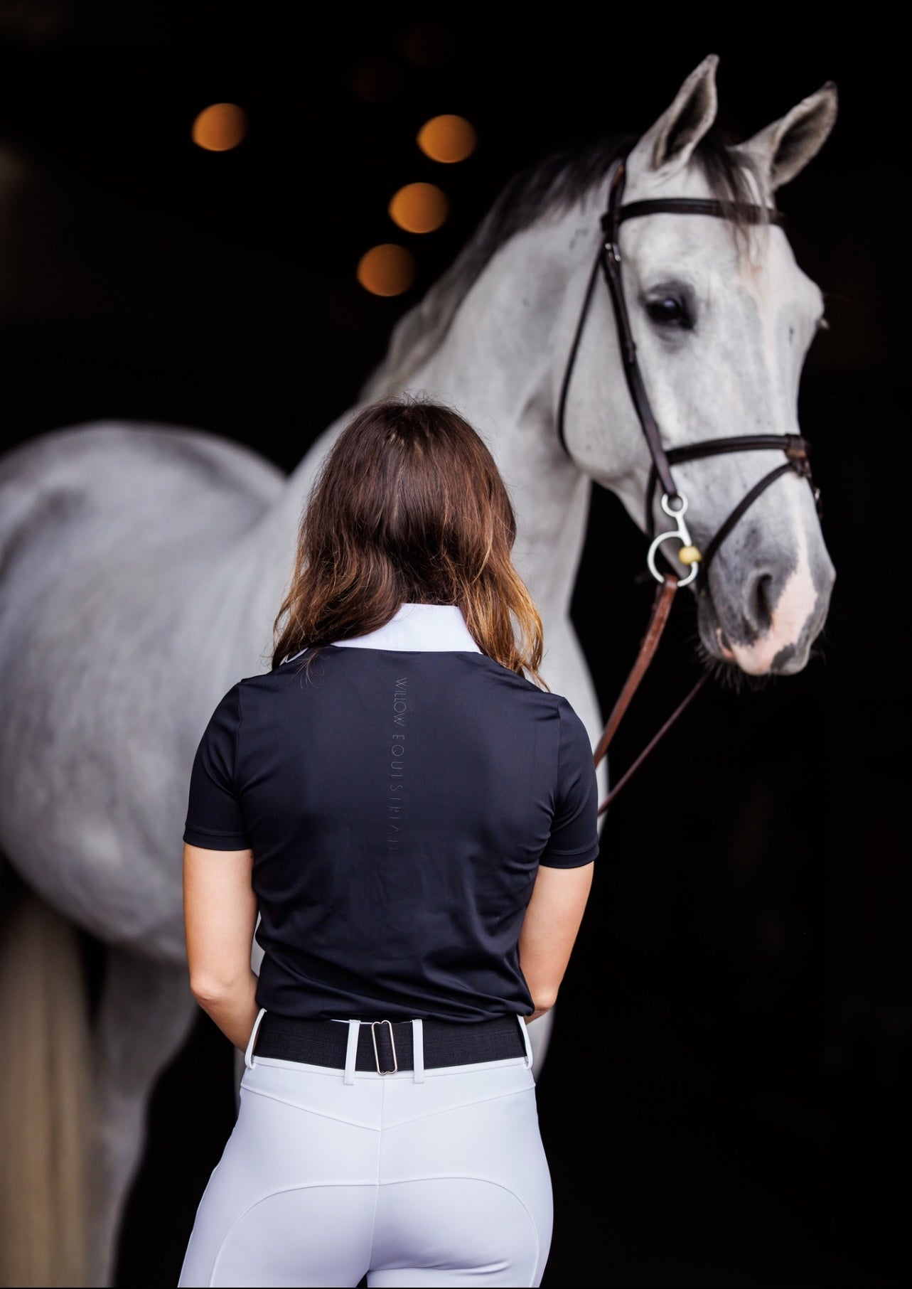 Willow Equestrian Luxe Short Sleeve Show Shirt Black