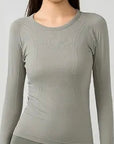 Willow Equestrian Seamless Long Sleeve Shirt Greige