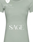 Willow Equestrian Seamless Short Sleeve Tee Shirt Sage