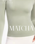 Willow Equestrian Seamless Long Sleeve Shirt Matcha