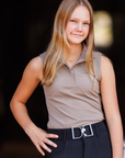 Willow Equestrian Breeze Sleeveless Convertible Sun Shirt Mocha