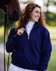 Willow Quarter Zip Sweatshirt Navy/Gold