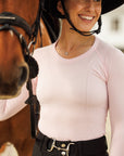 Willow Equestrian Seamless Long Sleeve Shirt Baby Pink