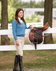 Willow Equestrian V Neck Sweater Blue
