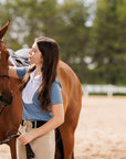 Willow Equestrian Luxe Short Sleeve Show Shirt French Blue
