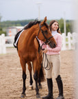 Willow Equestrian V Neck Sweater Pink
