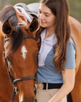 Willow Equestrian Luxe Short Sleeve Show Shirt French Blue