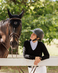Willow Equestrian V Neck Sweater Black