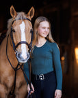 Willow Equestrian Seamless Long Sleeve Shirt Hunter Green