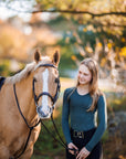 Willow Equestrian Seamless Long Sleeve Shirt Hunter Green