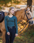 Willow Equestrian Seamless Long Sleeve Shirt Hunter Green