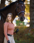 Willow Equestrian Seamless Long Sleeve Shirt Rust