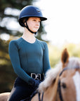Willow Equestrian Seamless Long Sleeve Shirt Hunter Green