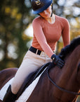 Willow Equestrian Seamless Long Sleeve Shirt Rust