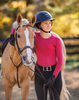 Willow Equestrian Seamless Long Sleeve Shirt Raspberry