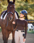 Willow Equestrian Seamless Long Sleeve Shirt Chocolate