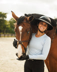 Willow Equestrian Seamless Long Sleeve Shirt Baby Blue